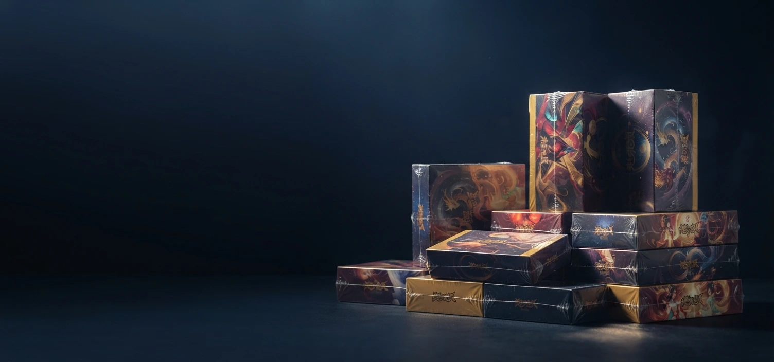 Premium sealed TCG stock prepared for the Red Dragon shop